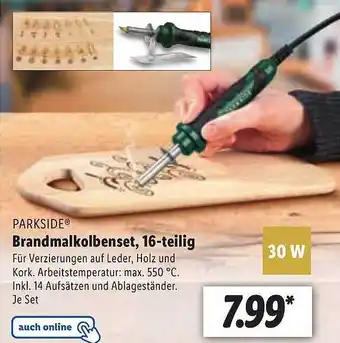 Lidl Parkside Brandmalkolbenset, 16-teilig Angebot