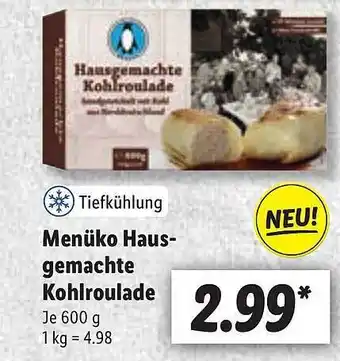 Lidl Menüko Hausgemachte Kohlroulade Angebot