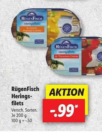 Lidl Rügenfisch Heringsfilets Angebot