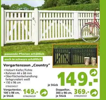 Globus Baumarkt Vorgartenzaun „country“ Angebot