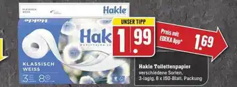 Scheck-in-Center Hakle Toilettenpapier Angebot