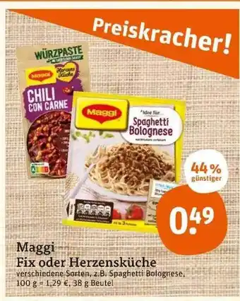 tegut Maggi Fix Oder Herzensküche Angebot