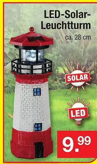 Zimmermann Led Solar Leuchtturm Angebot