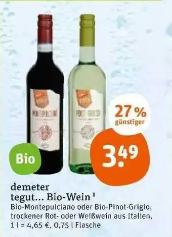 Jawoll Demeter Tegut Bio-wein Angebot