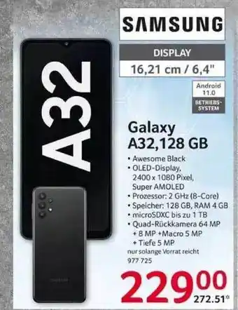 Selgros Samsung Galaxy A32, 128gb Angebot