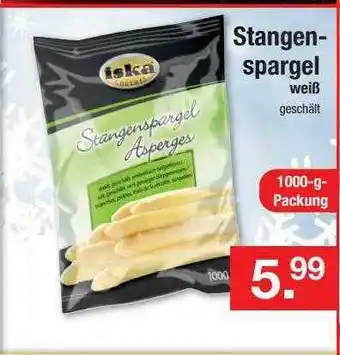 Zimmermann Stangen Spargel Weiß Angebot