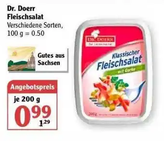 Globus Dr. Doerr Fleischsalat Angebot