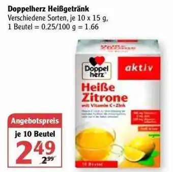 Globus Doppelherz Heißgetränk Angebot