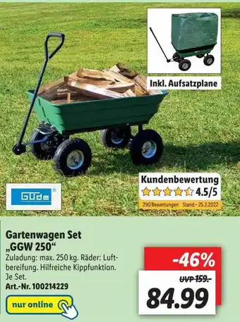 Lidl Güde Gartenwagen Set „ggw 250“ Angebot