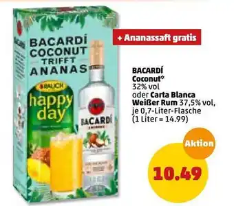 PENNY Bacardí Coconut Oder Carta Blanca Weißer Rum Angebot