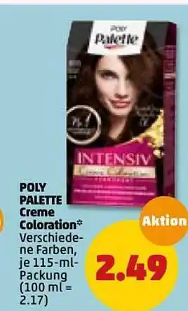 PENNY Poly Palette Creme Coloration Angebot