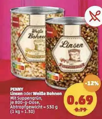 PENNY Penny Linsen Oder Weiße Bohnen Angebot