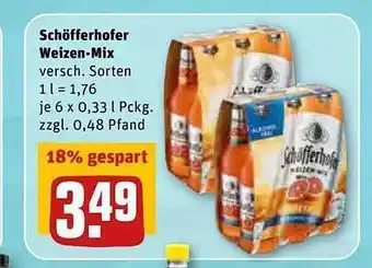 REWE Kaufpark Schöfferhofer Weizen-mix Angebot