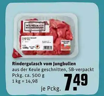 REWE Kaufpark Rindergulasch Vom Jungbullen Angebot