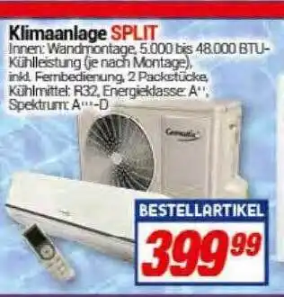 CENTERSHOP Klimaanlage Split Angebot