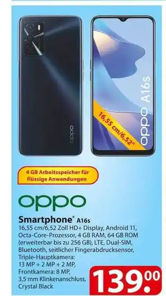 Famila Nord Ost Oppo Smartphone A16s Angebot