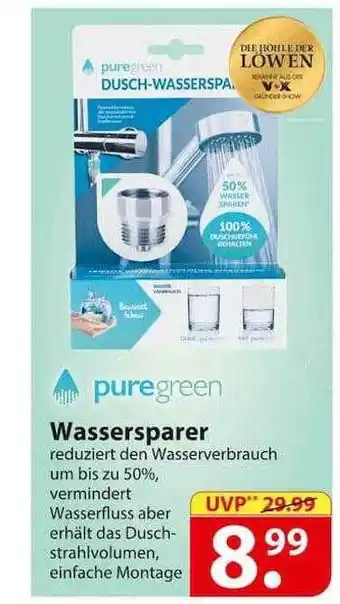 Famila Nord Ost Puregreen Wassersparer Angebot