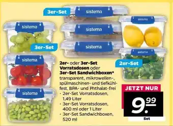 NETTO 2er- Oder 3er-set Vorratsdosen Oder Sandwichboxen Sistema Angebot