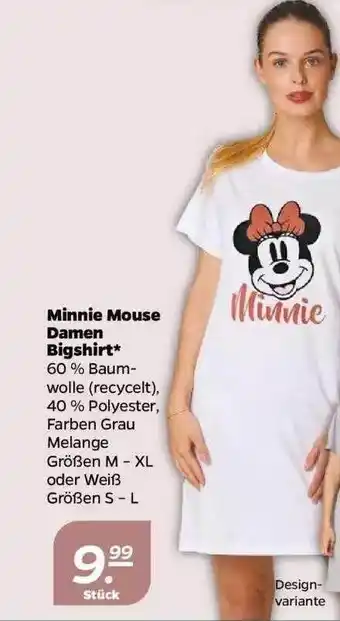 NETTO Minnie Mouse Damen Bigshirt Angebot