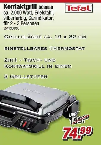 Poco Tefal Kontaktgrill GC3050 Angebot