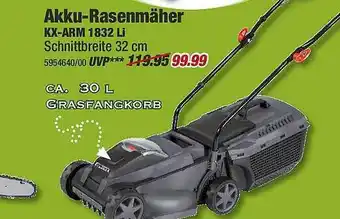 Poco Akku-rasenmäher Kx-arm 1832 Li Angebot