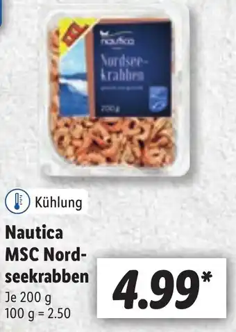 Lidl Nautica MSC Nordseekrabben 200g Angebot