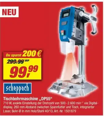 toom Baumarkt Scheppach Tischbohrmaschine | DP55 Angebot