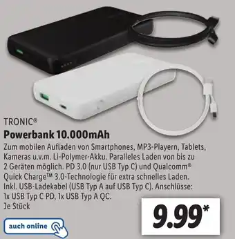 Lidl Tronic Powerbank 10.000mAh Angebot