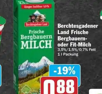 Hit Berchtesgadener Land Frische Bergbauern- Oder Fit-milch Angebot