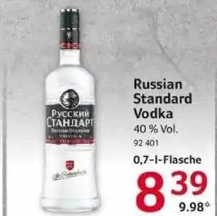 Selgros Russian Standard Vodka Angebot