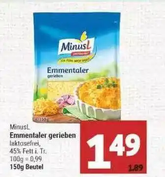 Marktkauf Minusl Emmentaler Gerieben Angebot