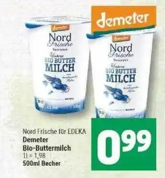 Marktkauf Nord Frische Für Edeka Demeter Bio-buttermilch Angebot