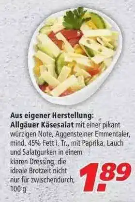 Marktkauf Allgäuer Käsesalat Angebot