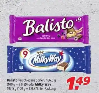 Marktkauf Balisto Oder Milky Way Angebot