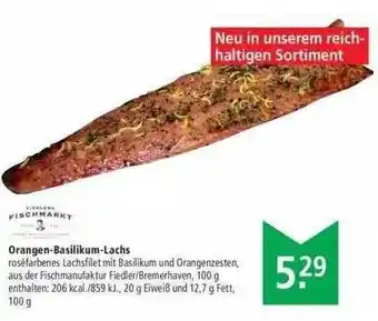 Marktkauf Fischmarkt Orangen-basilikum-lachs Angebot