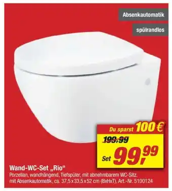 toom Baumarkt Wand-WC-Set Rio Angebot