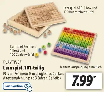 Lidl Playtive Lernspiel, 101 teilig Angebot