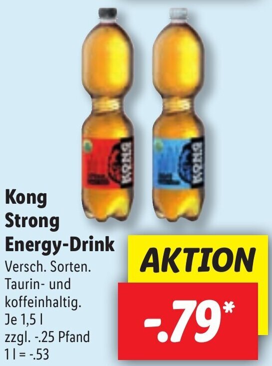 Kong Strong Energy Drink 1,5L Angebot bei Lidl