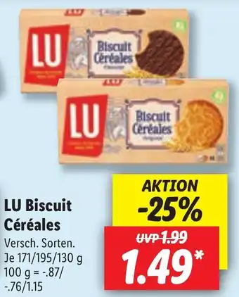 Lidl Lu Biscuit Céréales 171/195/130g Angebot