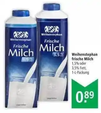 Marktkauf Weihenstephan Frische Milch Angebot