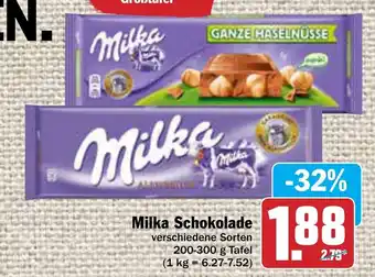 AEZ Milka Schokolade 200-300g Angebot