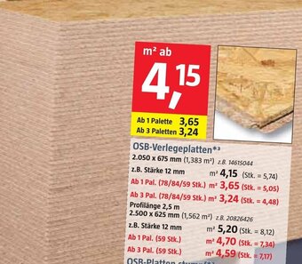 Bauhaus OSB Verlegeplatten Angebot