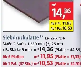 Bauhaus Siebdruckplatte Angebot