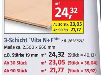 Bauhaus 3 Schicht Vita N+F Angebot