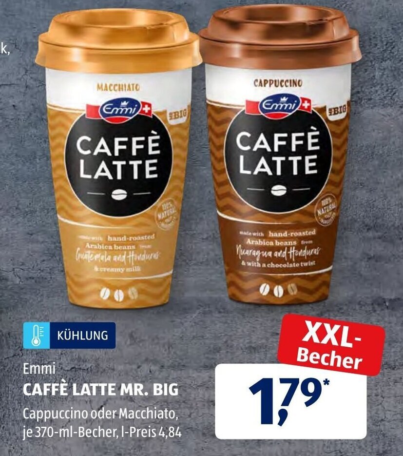 Emmi Caffè Latte Mr. Big 370ml Becher Angebot bei Aldi Süd
