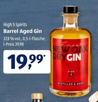 Aldi Süd High 5 Spirits Barrel Aged Gin 0,5L Angebot