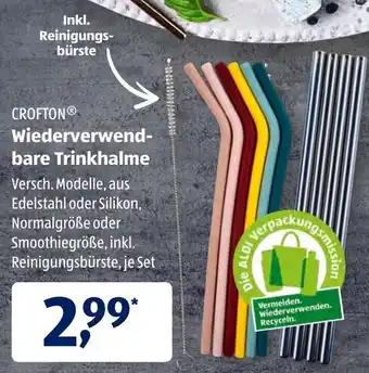 Aldi Süd Crofton Wiederverwendbare Trinkhalme Angebot