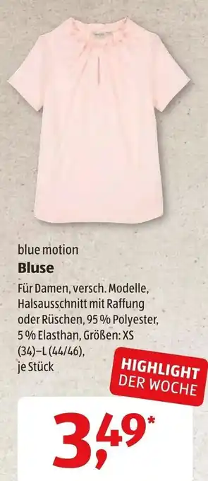 Aldi Süd Blue Motion Bluse Angebot