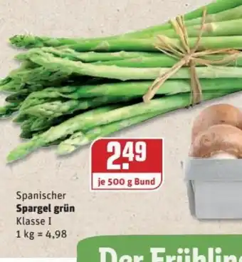 REWE Kaufpark Spanisher Spargel grün 500g Angebot