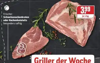 REWE Kaufpark Frischer Schweinenackenbraten oder Nackenkoteletts 1 kg Angebot